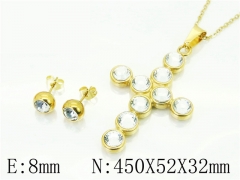 HY Wholesale Jewelry 316L Stainless Steel Earrings Necklace Jewelry Set-HY12S1270HEE
