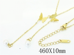 HY Wholesale Necklaces Stainless Steel 316L Jewelry Necklaces-HY32N0671OR