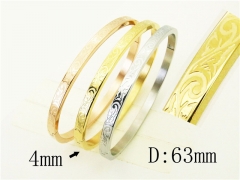HY Wholesale Bangles Stainless Steel 316L Fashion Bangle-HY42B0242HOR