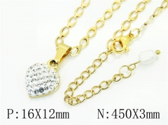 HY Wholesale Necklaces Stainless Steel 316L Jewelry Necklaces-HY62N0496OR