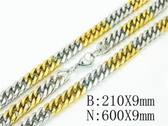 HY Wholesale Stainless Steel 316L Necklaces Bracelets Sets-HY61S0552HML
