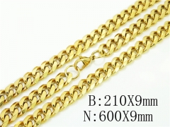 HY Wholesale Stainless Steel 316L Necklaces Bracelets Sets-HY61S0572HKD