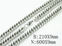 HY Wholesale Stainless Steel 316L Necklaces Bracelets Sets-HY61S0589PW