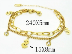 HY Wholesale Bracelets 316L Stainless Steel Jewelry Bracelets-HY26B0106NR