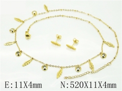 HY Wholesale Jewelry 316L Stainless Steel Earrings Necklace Jewelry Set-HY24S0022HWW