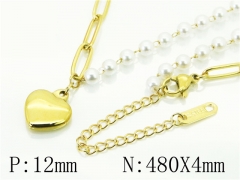 HY Wholesale Necklaces Stainless Steel 316L Jewelry Necklaces-HY54N0589PW
