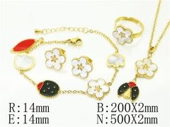 HY Wholesale Jewelry 316L Stainless Steel Earrings Necklace Jewelry Set-HY50S0225JZZ