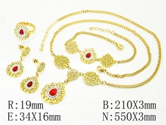 HY Wholesale Jewelry 316L Stainless Steel Earrings Necklace Jewelry Set-HY50S0220JAA