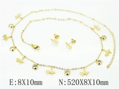 HY Wholesale Jewelry 316L Stainless Steel Earrings Necklace Jewelry Set-HY24S0014HXX