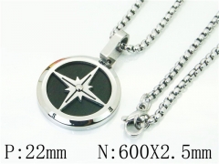 HY Wholesale Necklaces Stainless Steel 316L Jewelry Necklaces-HY41N1015HOR