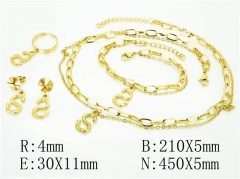 HY Wholesale Jewelry 316L Stainless Steel Earrings Necklace Jewelry Set-HY50S0241JXX