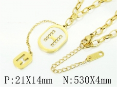 HY Wholesale Necklaces Stainless Steel 316L Jewelry Necklaces-HY69N0051HSS