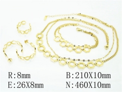HY Wholesale Jewelry 316L Stainless Steel Earrings Necklace Jewelry Set-HY50S0232JGG