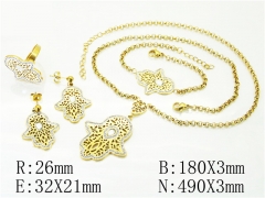 HY Wholesale Jewelry 316L Stainless Steel Earrings Necklace Jewelry Set-HY50S0219JRR