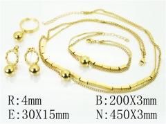 HY Wholesale Jewelry 316L Stainless Steel Earrings Necklace Jewelry Set-HY50S0238JTT