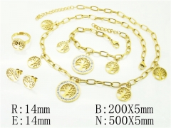 HY Wholesale Jewelry 316L Stainless Steel Earrings Necklace Jewelry Set-HY50S0229JWW