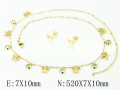HY Wholesale Jewelry 316L Stainless Steel Earrings Necklace Jewelry Set-HY24S0016HAA