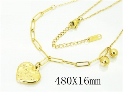 HY Wholesale Necklaces Stainless Steel 316L Jewelry Necklaces-HY69N0018PS