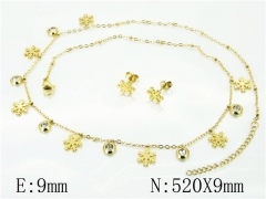 HY Wholesale Jewelry 316L Stainless Steel Earrings Necklace Jewelry Set-HY24S0025HTT