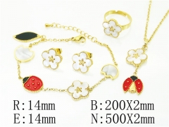 HY Wholesale Jewelry 316L Stainless Steel Earrings Necklace Jewelry Set-HY50S0224JXX