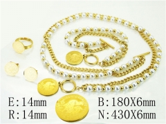 HY Wholesale Jewelry 316L Stainless Steel Earrings Necklace Jewelry Set-HY50S0262JXX