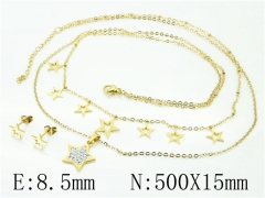 HY Wholesale Jewelry 316L Stainless Steel Earrings Necklace Jewelry Set-HY24S0038HRR