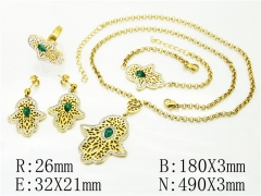 HY Wholesale Jewelry 316L Stainless Steel Earrings Necklace Jewelry Set-HY50S0216JQQ