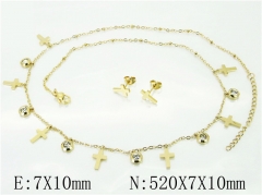 HY Wholesale Jewelry 316L Stainless Steel Earrings Necklace Jewelry Set-HY24S0024HYY