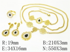 HY Wholesale Jewelry 316L Stainless Steel Earrings Necklace Jewelry Set-HY50S0223JCC