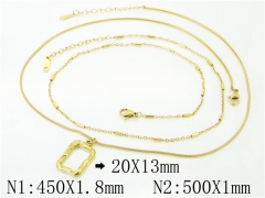 HY Wholesale Necklaces Stainless Steel 316L Jewelry Necklaces-HY69N0065PL