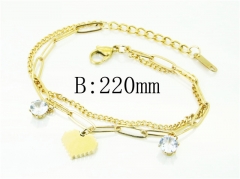 HY Wholesale Bracelets 316L Stainless Steel Jewelry Bracelets-HY43B0183OR