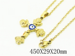 HY Wholesale Necklaces Stainless Steel 316L Jewelry Necklaces-HY24N0072MLU