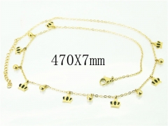 HY Wholesale Necklaces Stainless Steel 316L Jewelry Necklaces-HY43N0065PG