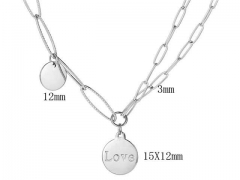 HY Wholesale Necklaces Stainless Steel 316L Jewelry Necklaces-HY0132N093