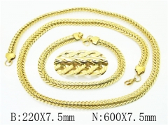 HY Wholesale Stainless Steel 316L Necklaces Bracelets Sets-HY61S0637HMX