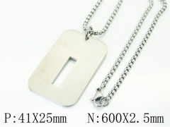 HY Wholesale Necklaces Stainless Steel 316L Jewelry Necklaces-HY41N0024PS