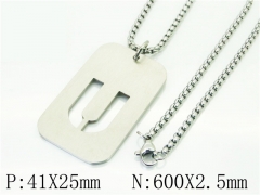 HY Wholesale Necklaces Stainless Steel 316L Jewelry Necklaces-HY41N0036PU