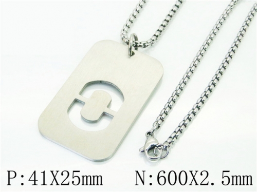HY Wholesale Necklaces Stainless Steel 316L Jewelry Necklaces-HY41N0030PE