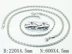 HY Wholesale Stainless Steel 316L Necklaces Bracelets Sets-HY61S0638HHW