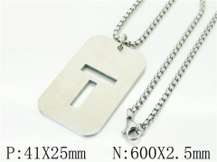 HY Wholesale Necklaces Stainless Steel 316L Jewelry Necklaces-HY41N0035PT