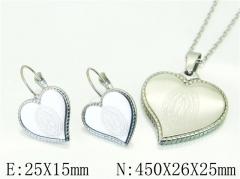 HY Wholesale Jewelry 316L Stainless Steel Earrings Necklace Jewelry Set-HY12S1283OE