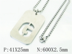 HY Wholesale Necklaces Stainless Steel 316L Jewelry Necklaces-HY41N0022PG