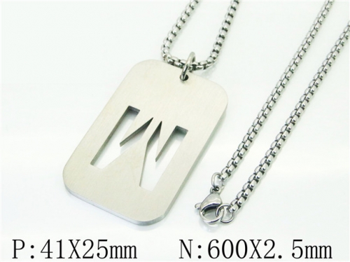 HY Wholesale Necklaces Stainless Steel 316L Jewelry Necklaces-HY41N0038PW