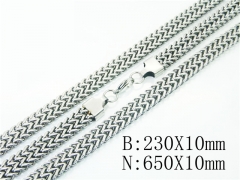 HY Wholesale Stainless Steel 316L Necklaces Bracelets Sets-HY61S0628JIS