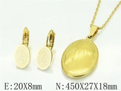 HY Wholesale Jewelry 316L Stainless Steel Earrings Necklace Jewelry Set-HY12S1282OL