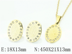 HY Wholesale Jewelry 316L Stainless Steel Earrings Necklace Jewelry Set-HY12S1271PL