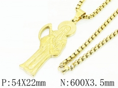 HY Wholesale Necklaces Stainless Steel 316L Jewelry Necklaces-HY61N1065PL