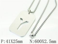 HY Wholesale Necklaces Stainless Steel 316L Jewelry Necklaces-HY41N0040PY
