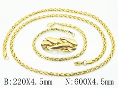 HY Wholesale Stainless Steel 316L Necklaces Bracelets Sets-HY61S0639HLD