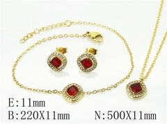 HY Wholesale Jewelry 316L Stainless Steel Earrings Necklace Jewelry Set-HY59S2344HLQ